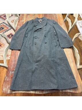 Swiss Army Military Wool Overcoat Peacoat Vintage Size L/XL